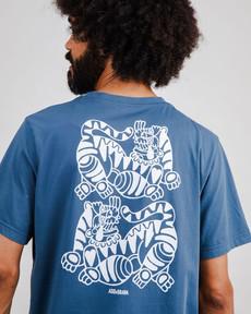 Asis Percales Tigris Regular T-Shirt Blue via Brava Fabrics