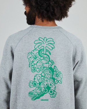 Asis Percales Crocodylus Sweatshirt Grey Melange from Brava Fabrics