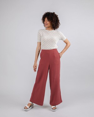 Bubble Wide Leg Pant Chilli from Brava Fabrics