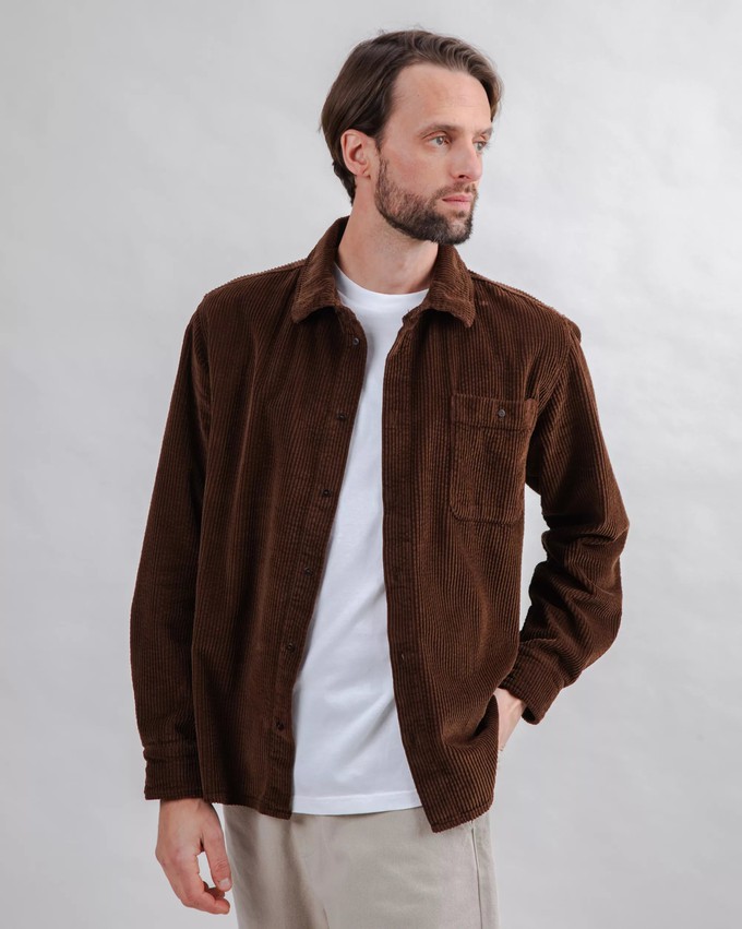 Corduroy Overshirt Chocolate from Brava Fabrics