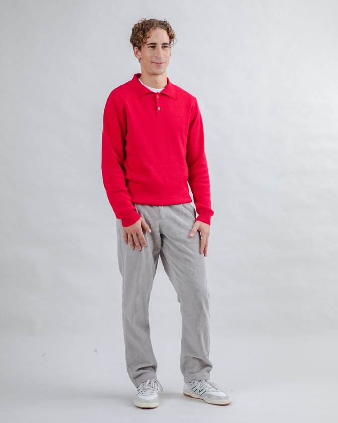 Corduroy Pleated Chino Pants Grey from Brava Fabrics