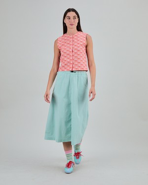 Asis Percales Daisy Button Up Blouse Red from Brava Fabrics