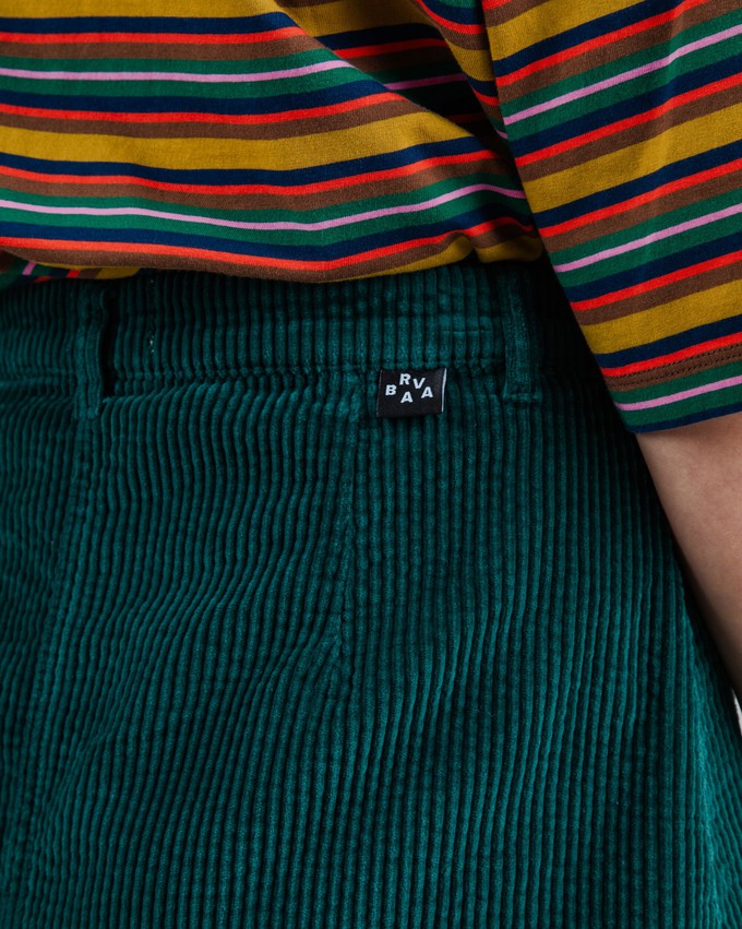 Corduroy Mini Skirt Green from Brava Fabrics