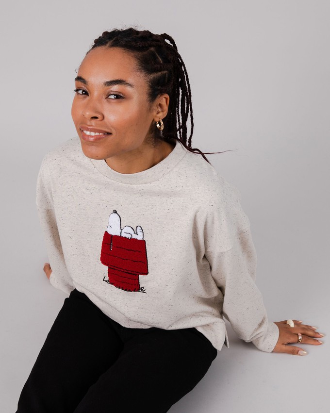 Peanuts Snoopy Doghouse Sweatshirt Cream from Brava Fabrics