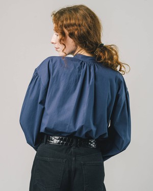 Ribbon Blouse Navy from Brava Fabrics