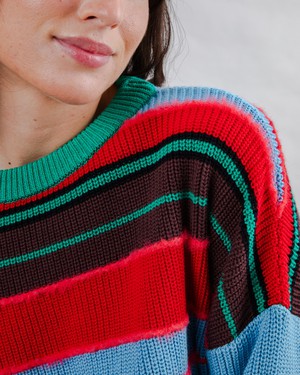 Multistriped Sweater Batwing from Brava Fabrics