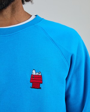 Peanuts Snoopy Doghouse Sweatshirt Blue from Brava Fabrics