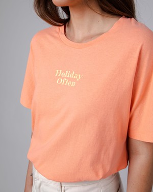 Holidays Oversize Cotton Tee Coral from Brava Fabrics