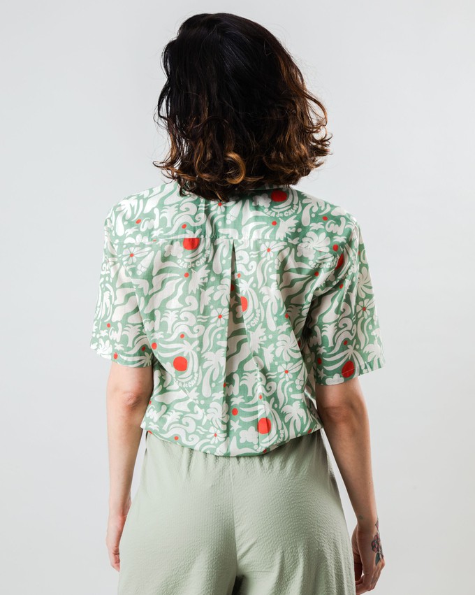 Ola de Calor Aloha Blouse Light Green from Brava Fabrics