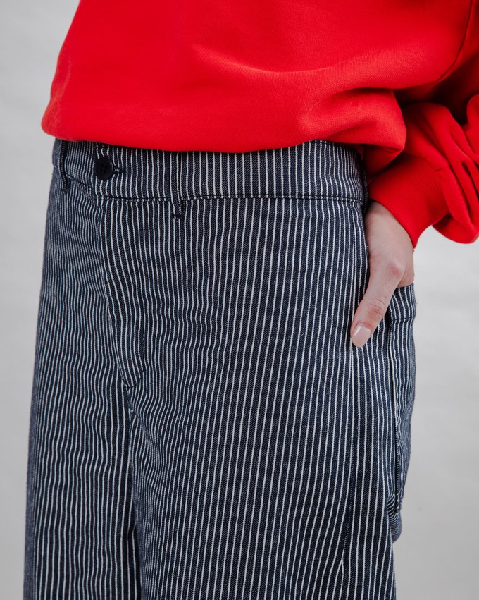 Denim Stripes Straight Leg Pants from Brava Fabrics