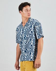 Sombrillas Aloha Shirt Blue via Brava Fabrics