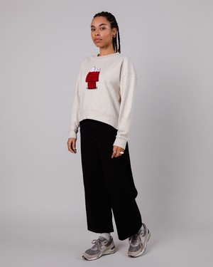 Peanuts Snoopy Doghouse Sweatshirt Cream from Brava Fabrics
