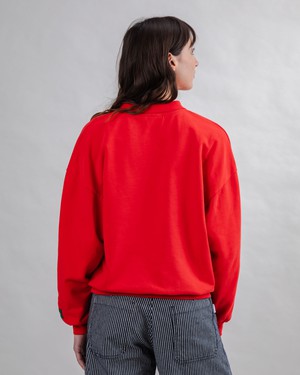 Brava Gum Polo Sweatshirt Red from Brava Fabrics