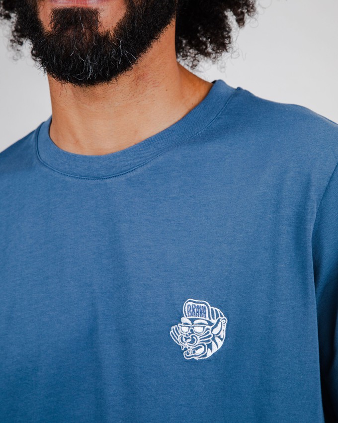Asis Percales Tigris Regular T-Shirt Blue from Brava Fabrics