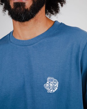 Asis Percales Tigris Regular T-Shirt Blue from Brava Fabrics