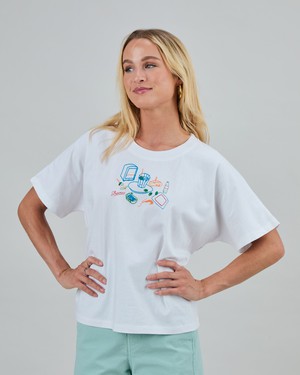 Chiringuito Embroidery Oversize Tee White from Brava Fabrics