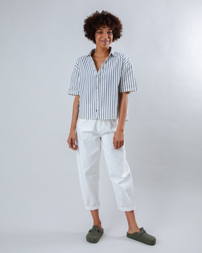 Sailor Cropped Blouse Blue from Brava Fabrics