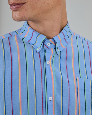 Multicolor Stripes Boxy Man Shirt from Brava Fabrics