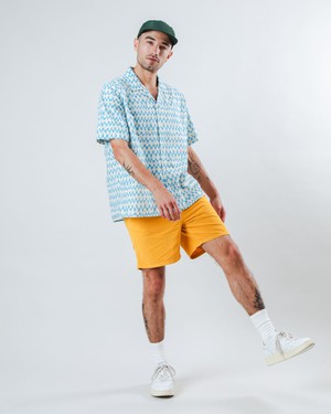 Sunset Aloha Shirt Blue from Brava Fabrics