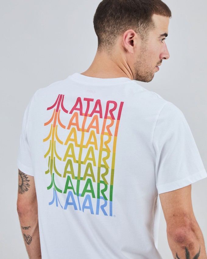 Atari Telescopic Logo T-Shirt White from Brava Fabrics