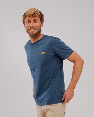 Out of Office Cotton T-shirt Blue from Brava Fabrics