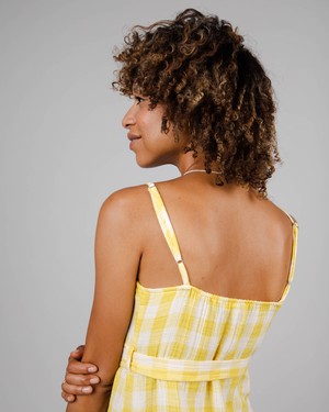 Lorena Strap Dress Lemon from Brava Fabrics