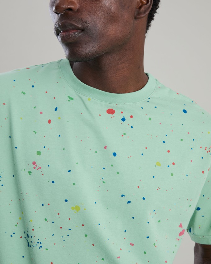 Splash Paint Tshirt Green from Brava Fabrics