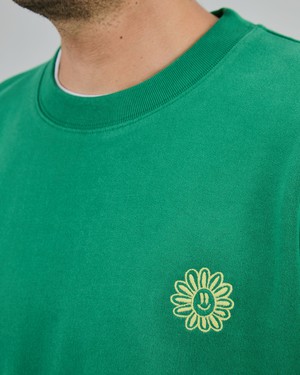 Asis Percales Daisy Sweatshirt Green from Brava Fabrics