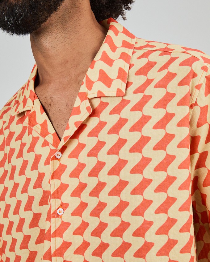 Gum Aloha Shirt Rust Red from Brava Fabrics