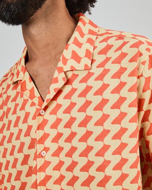 Gum Aloha Shirt Rust Red from Brava Fabrics