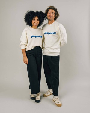 Playmobil Logo Sweatshirt Ecru from Brava Fabrics