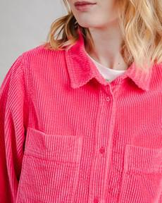 Corduroy Boxy Shirt Pink via Brava Fabrics