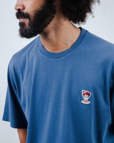 Where's Wally Patch T-shirt Blue via Brava Fabrics
