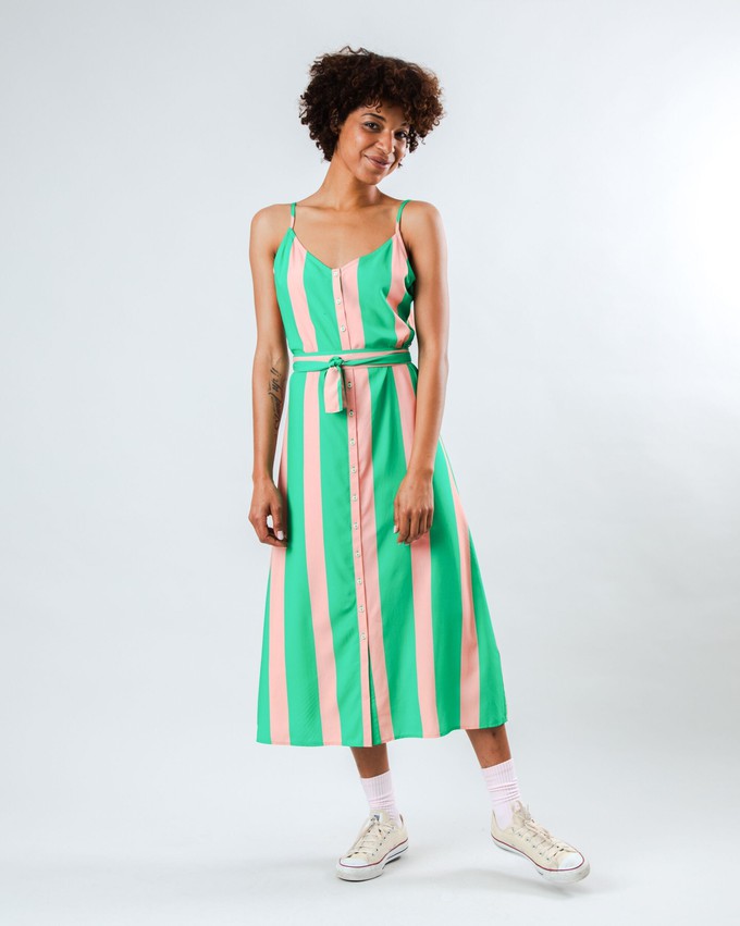 Color Block Strap Dress Green from Brava Fabrics