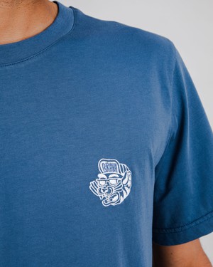 Asis Percales Tigris Regular T-Shirt Blue from Brava Fabrics