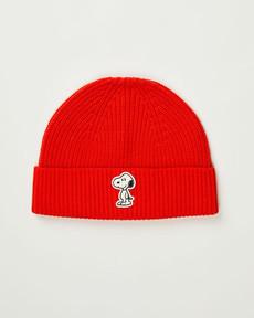 Peanuts Wool Beanie Red via Brava Fabrics