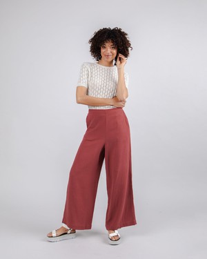Bubble Wide Leg Pant Chilli from Brava Fabrics