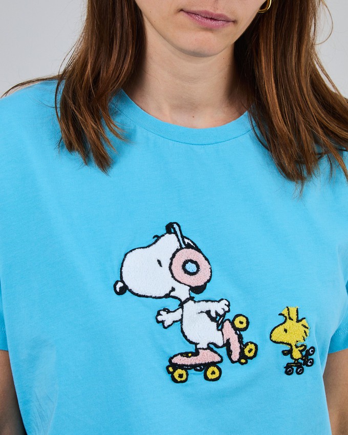 Peanuts Roller Oversize Tee Blue from Brava Fabrics