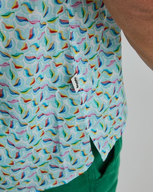 Marbles Aloha Shirt White from Brava Fabrics