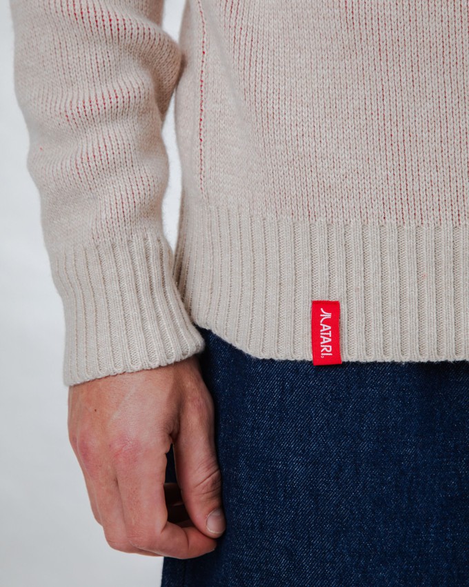 Atari Sweater Logo Jacquard Red from Brava Fabrics