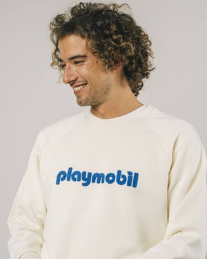 Playmobil Logo Sweatshirt Ecru from Brava Fabrics