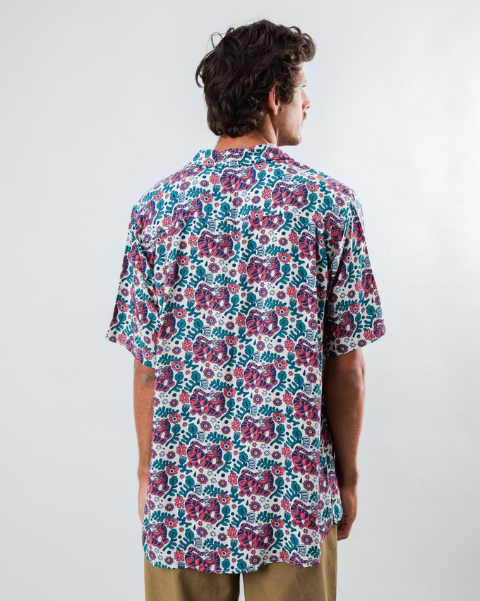 Asis Percales Tigris Aloha Shirt Ecru from Brava Fabrics