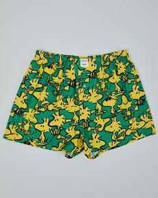 Peanuts Woodstock Boxer Green via Brava Fabrics