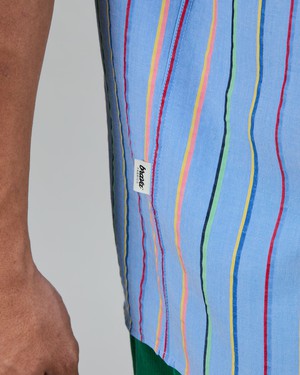 Multicolor Stripes Boxy Man Shirt from Brava Fabrics