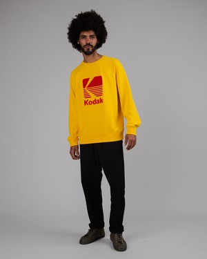 Kodak Logo Sweatshirt Yellow from Brava Fabrics