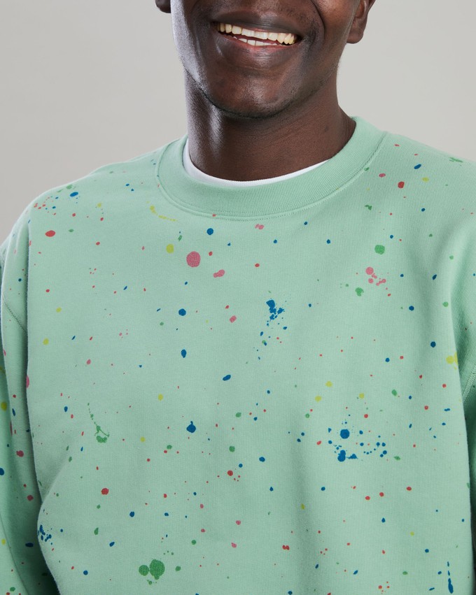 Splash Paint Sweatshirt Green from Brava Fabrics