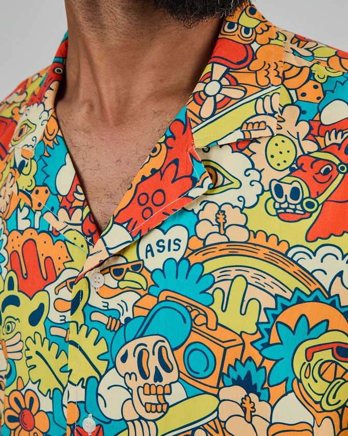 Asis Percales Party Animal Aloha Shirt from Brava Fabrics
