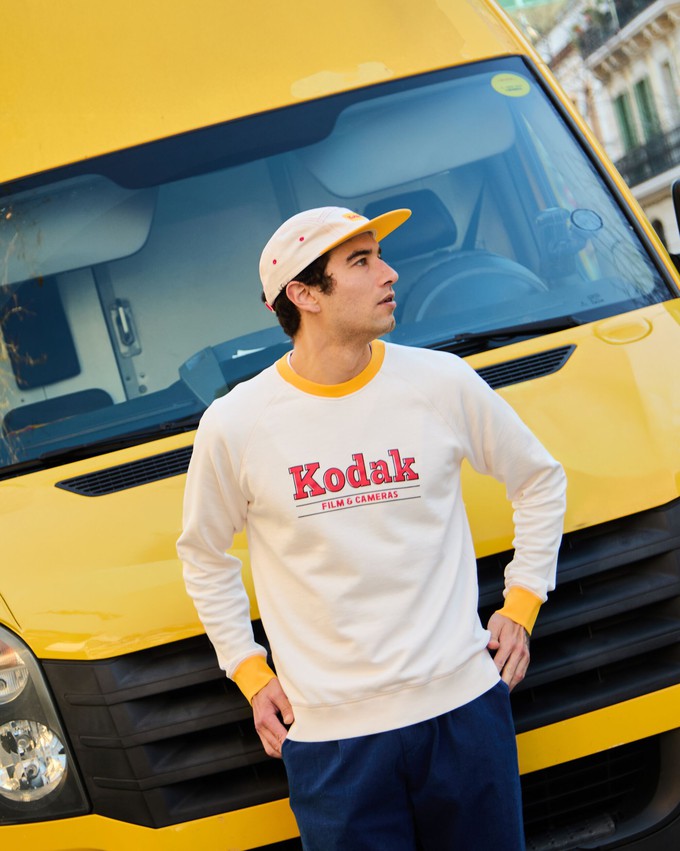 Kodak Retro FIlm Sweatshirt Ecru from Brava Fabrics