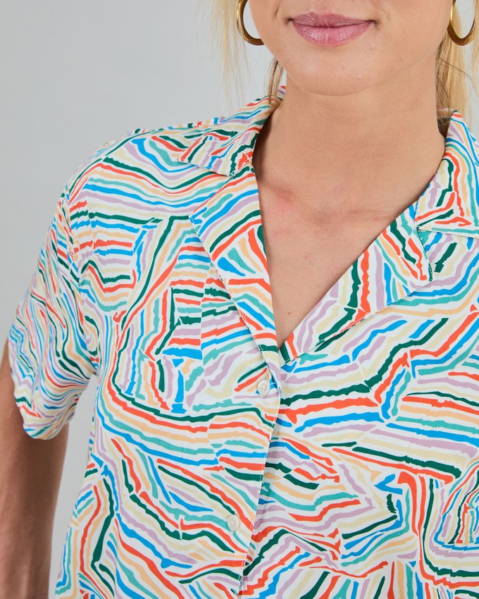 Messy Stripes Aloha Blouse Multicolor from Brava Fabrics