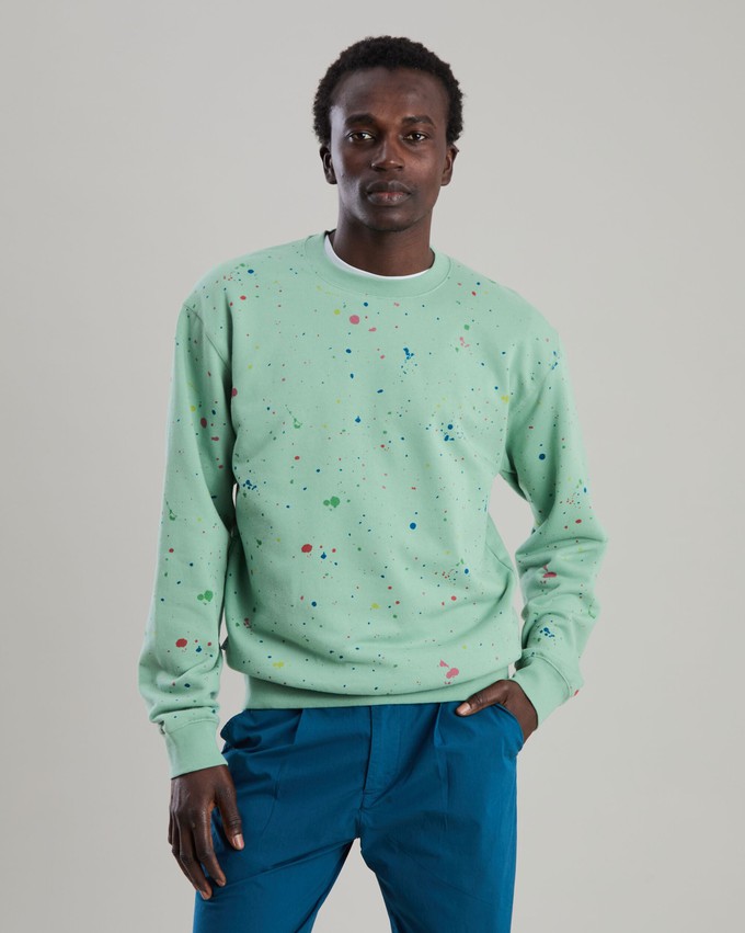 Splash Paint Sweatshirt Green from Brava Fabrics